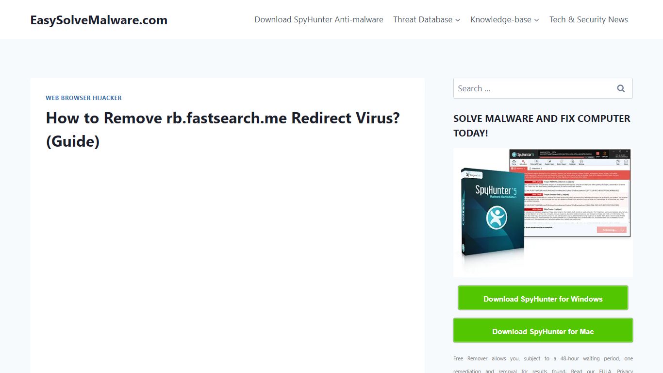 How to Remove rb.fastsearch.me Redirect Virus? (Guide)